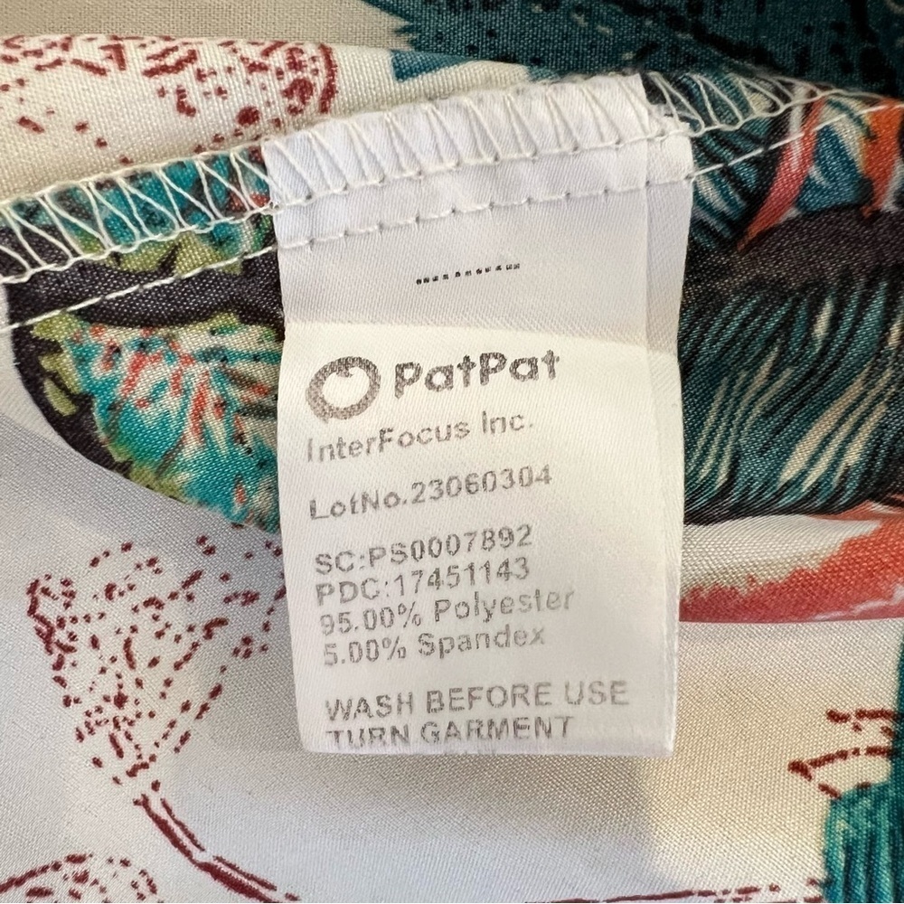 PatPat Men’s Hawaiian Print Lightweight Button Down Top Size Large - Picture 10 of 11